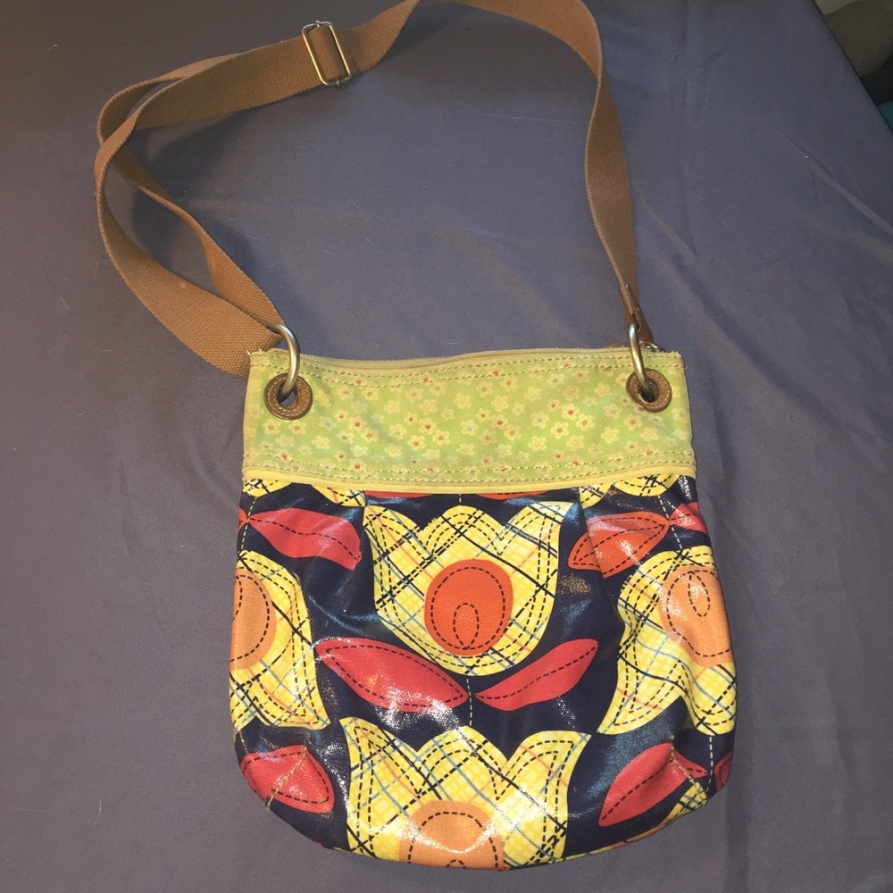 Fossil hobo bag flowers multicolored